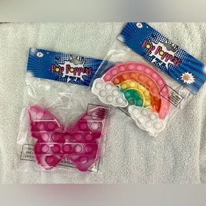 Rainbow / Butterfly Fidget Poppers Set